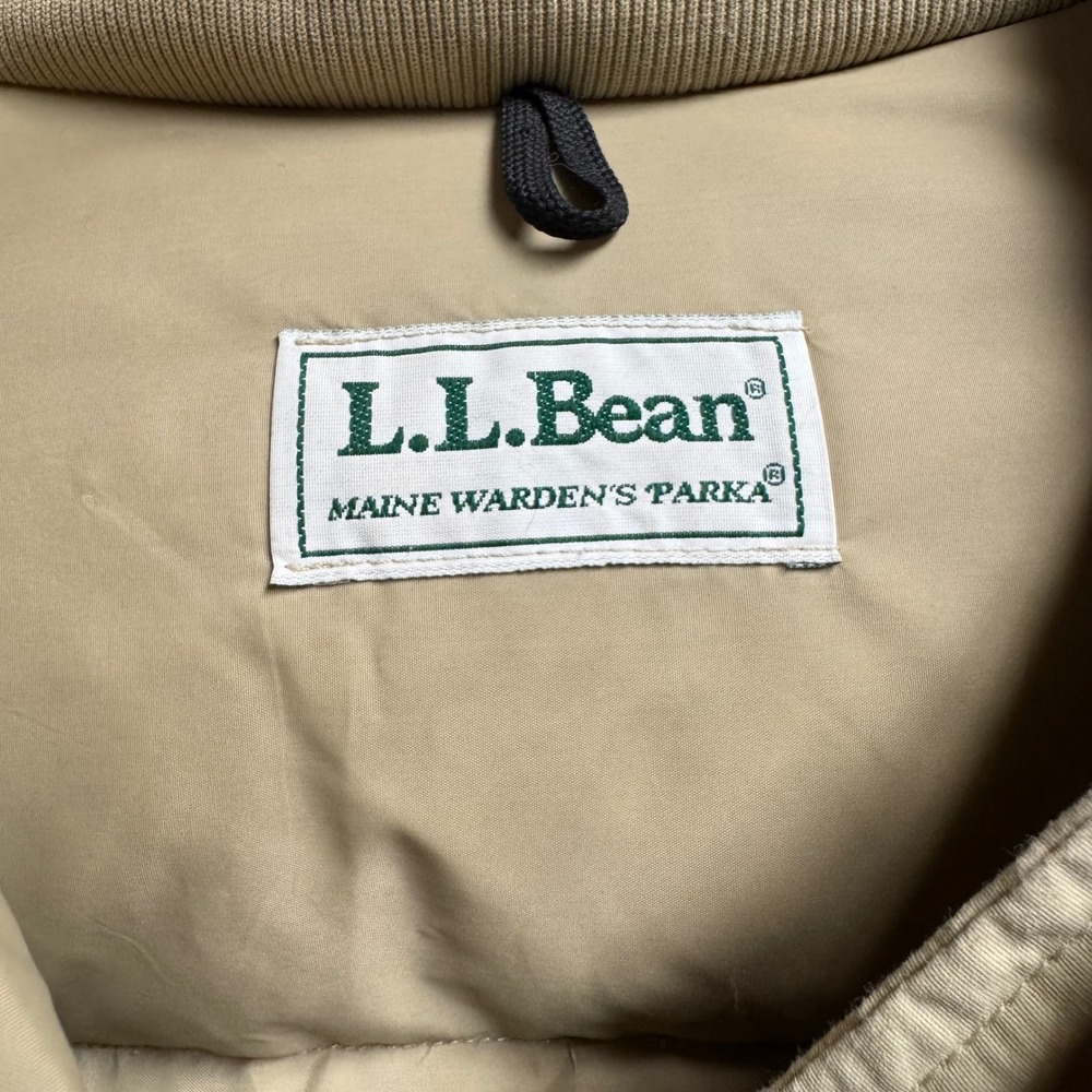 Vintage LL Bean Maine Wardens Parka Gore-Tex Down Green Mens XL NO HOOD 80s - Picture 6 of 9
